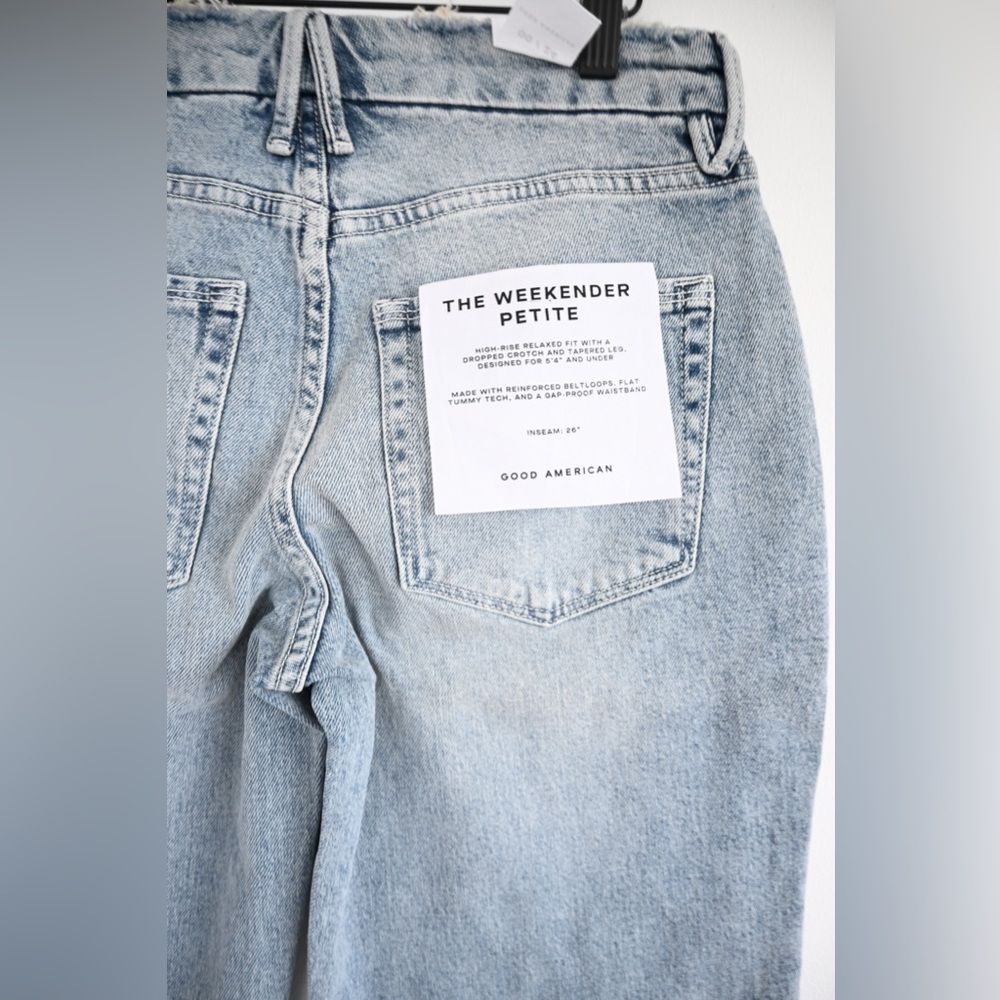 Good American The Weekender Petite Jeans, New With Tags, Size 00 - Picture 10 of 10